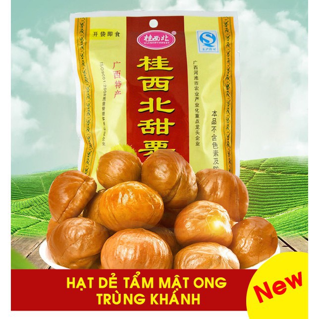 Hạt dẻ tách vỏ tẩm mật ong Quảng Tây gói 100g (Combo 30 gói )