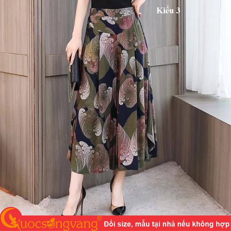 Quần ống rộng nữ quần cullottes lửng GLQ153 Cuocsongvang