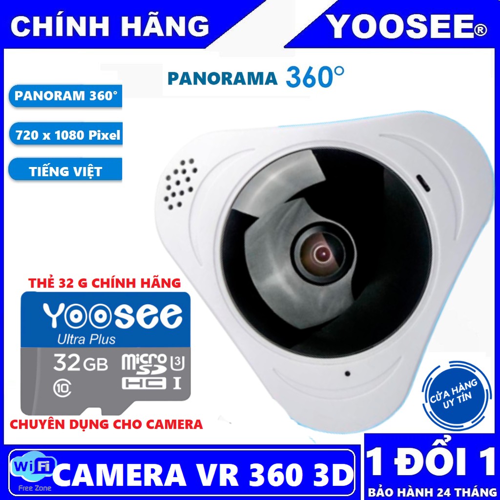 Camera Yoosee Panorama Toàn Cảnh 360° 720HD - Chính Hãng - BH 24 Tháng