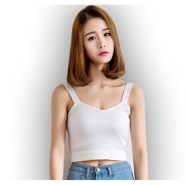 [Mã FAMAYWA giảm 10K đơn 50K] Áo hai dây lửng màu trơn điệu đà và quyến rũ cho nữ | BigBuy360 - bigbuy360.vn