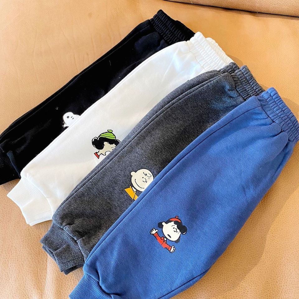 Quần Nỉ Bông Cho Bé, Quần Dài Cute Cả Trai Và Bé Gái 8 Đến 28Kg Chất Liệu Nỉ Bông Chaarlie Kids