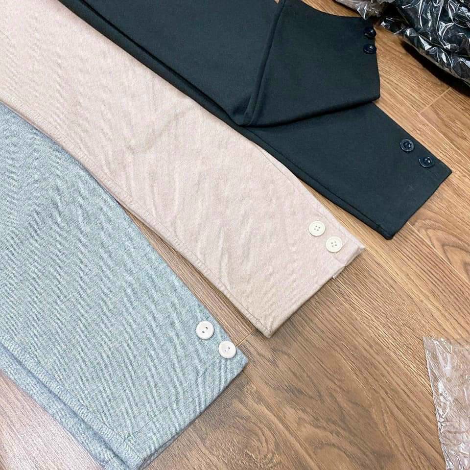 [ĐẸP &amp; HOT] QUẦN NỈ DẠ UMI CẠP CHUN CÚC GẤU CHẤT ĐẸP