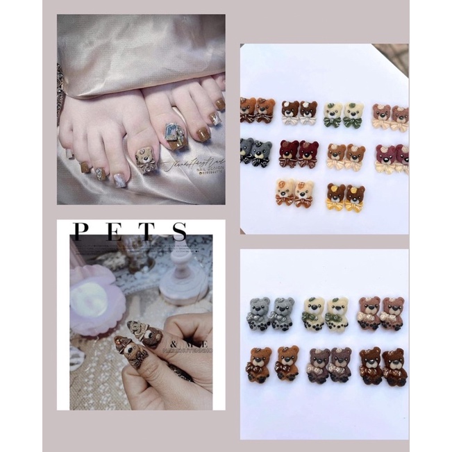 Gấu bột nơ -gấu cả con