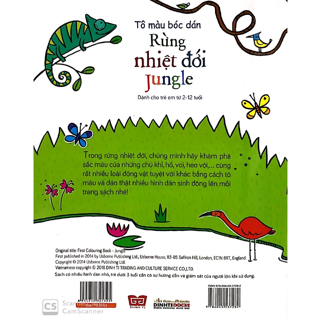 Sách - Tô Màu Bóc Dán - Rừng Nhiệt Đới - Jungle