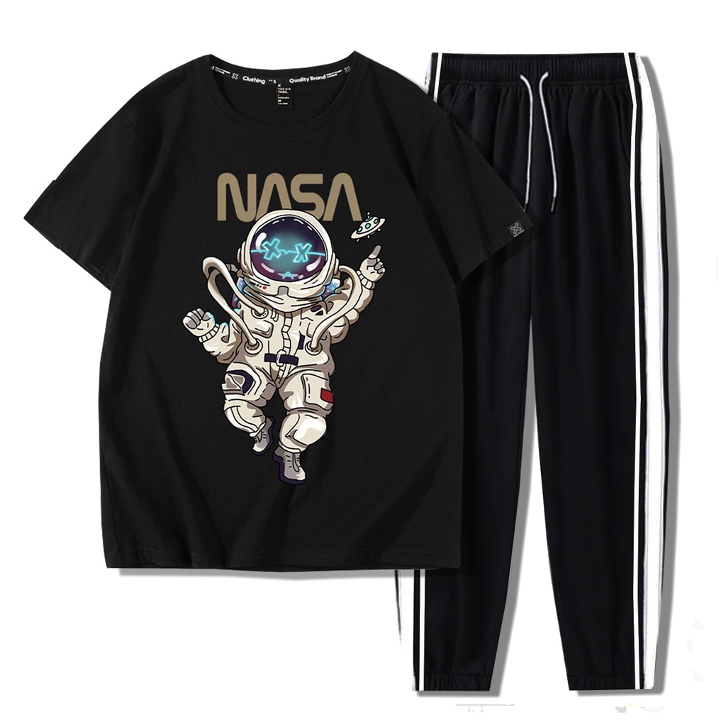 Bộ Quần Áo Nam Áo Thun In Chữ NASA Quần Jogger Thể Thao Ulzzang Thời Trang Zenkonu QUAN NAM 1000095 + TOP NAM 1000178