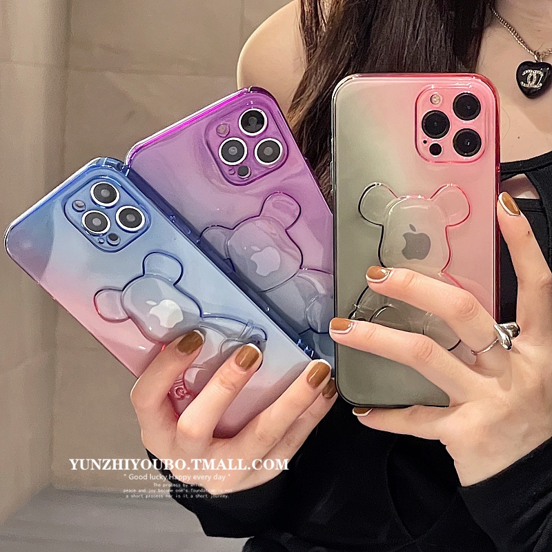 Ốp Điện Thoại Mềm Trong Suốt Màu Sắc Cầu Vồng Cho iPhone 13 Pro Max 7 8 Plus X XS Max 11 12