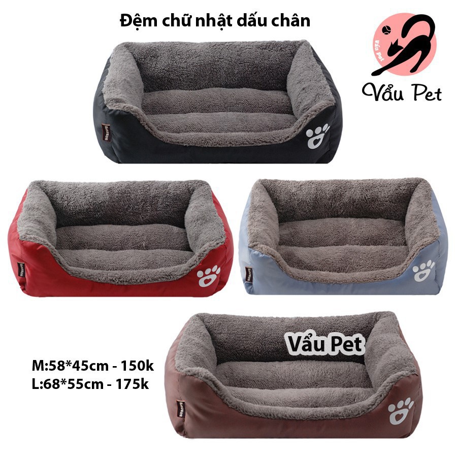 SXAR ACFD Đệm chữ nhật dấu chân - Đệm cho chó mèo thú cưng - ổ cho chó mèo 6 22