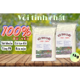 Vôi tinh chất 98 dùng để cải tạo đất, sát khuẩn, khử trùng bịch 01 kg