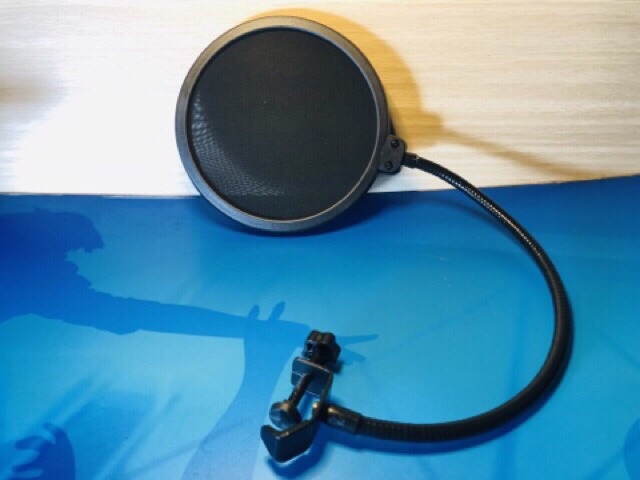 Combo bộ livestream Soundcard H9 + mic AT100 + chân kẹp bàn + màng lọc âm + tai nghe + dây livestream