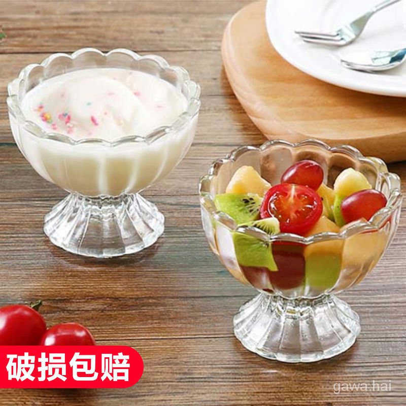 Ly Thủy Tinh Trong Suốt Đựng Nước Ép / Salad / Kem Tiện Dụng