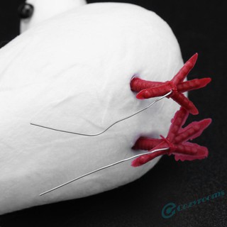 ღCM  2pcs White Foam Feather Simulation Doves Wedding Table Decor Home Craft
