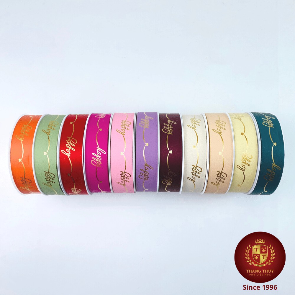 Ruy băng nơ Thái chữ Happy