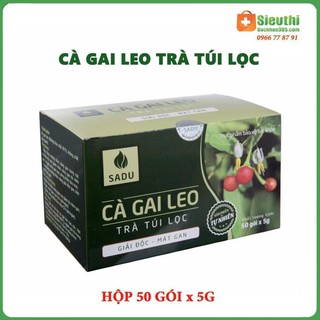 Combo 2 hộp trà cà gai leo sadu- hộp 50 gói- giải độc gan, mát gan