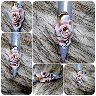 hoa bột nail, fom bột nổi lớn, vip nail