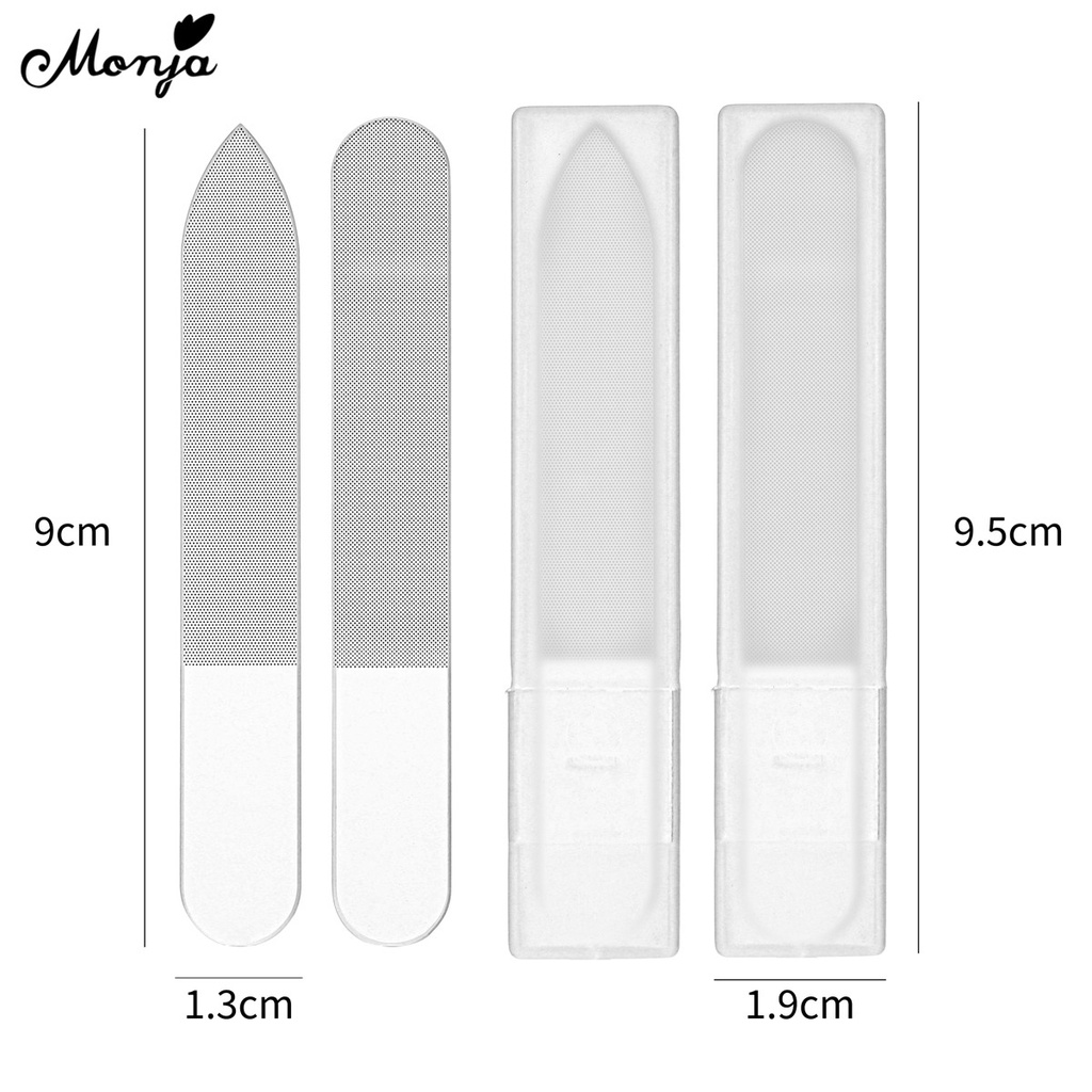 Hộp dụng cụ dũa móng tay Monja bằng kính nano sáng bóng chất lượng cao