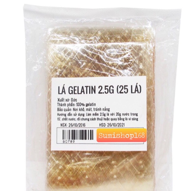 Lá Gelatin EWALD ĐỨC 25 lá