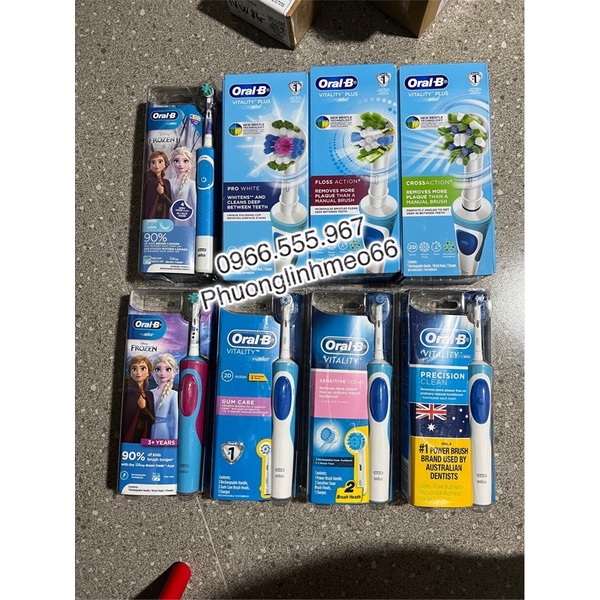 Bàn chải điện OralB Úc người lớn, trẻ em
