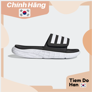 [Dép Full Box] ]  DURAMO trắng sọc đen unisex chính hãng bill hàn