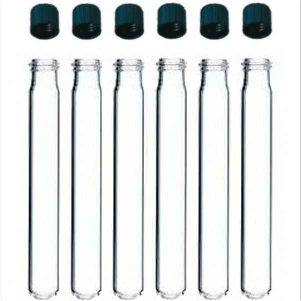 Ống nghiệm thủy tinh có nút nắp vặn cao cấp ĐK 13-16-18-20-25 mm | Test tube with screw cap