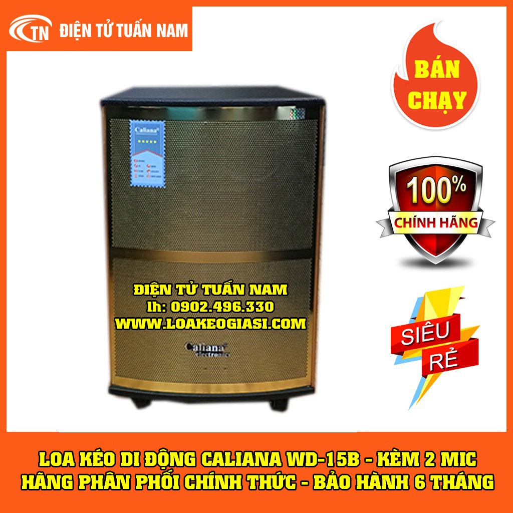 [FREESHIP TOÀN QUỐC]LOA KÉO DI ĐỘNG CALIANA WD-15B 3.5 TẤC