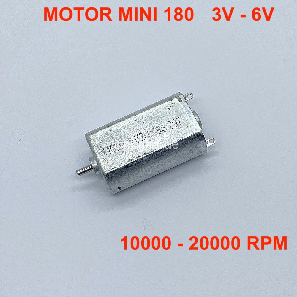 Motor mini 180 điện áp 3V - 6V tốc độ 10000 - 20000 RPM - LK0151