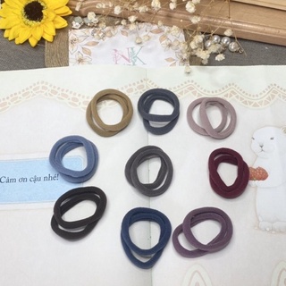 Chun buộc tóc mềm kích thước 4.5cm gói 20-100 cọng