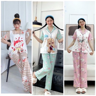 ✅BIGSIZE (60-75KG) Pijama LỤA LATIN TIỂU THƯ TAY NGẮN, ĐỒ BỘ SAU SINH SIZE LỚN, ĐỒ BỘ CHO NGƯỜI MẬP✅