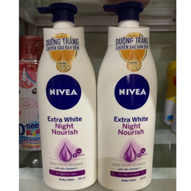 Sữa Dưỡng Thể Trắng Da Nivea Extra White Ban Đêm 400ml