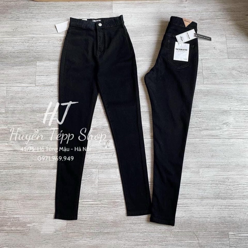 Quần jeans trơn 1 khuy ms135