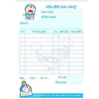 Combo 2 cuốn Bill -hóa đơn bán hàng (1 liên - 2 liên)