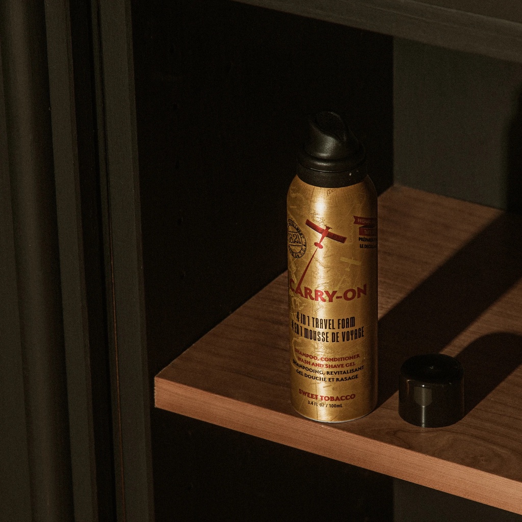 Sữa tắm, dầu gội xả, bọt cạo râu 4in1 cho nam 18.21 Man Made Carry-On Travel Foam 100ml Sweet Tobacco và Spiced Vanilla