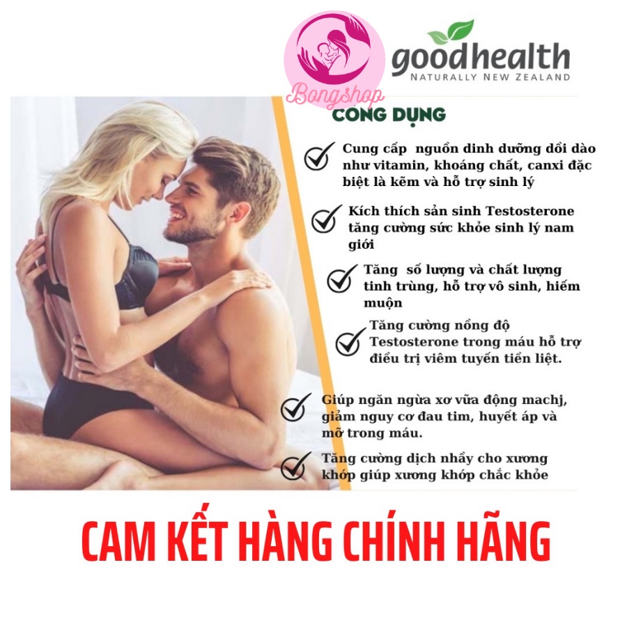 [HÀNG CHÍNH HÃNG] Tinh chất hàu biển Oyster Plus ZinC Goodhealth 60 viên - viên hàu úc Oyster Plus