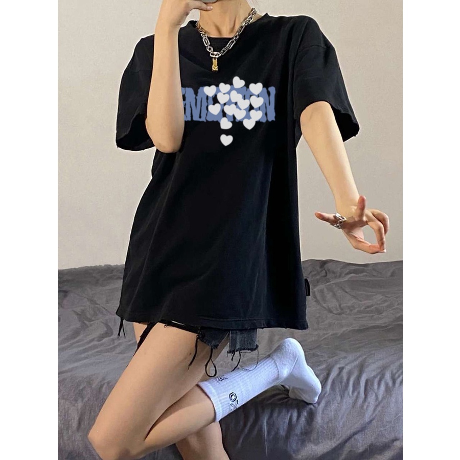 B&amp;G Áo Thun Tay Ngắn Phong Cách Hàn Quốc Cổ Điển Cho Nữ Giới Áo phông Nữ JL-TX-129