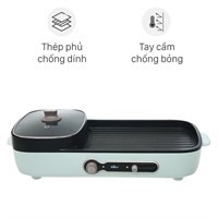 Bếp Nướng Lẩu Điện Đa Năng 2in1 Bear DKL-C15G1 3L - Chính Hãng