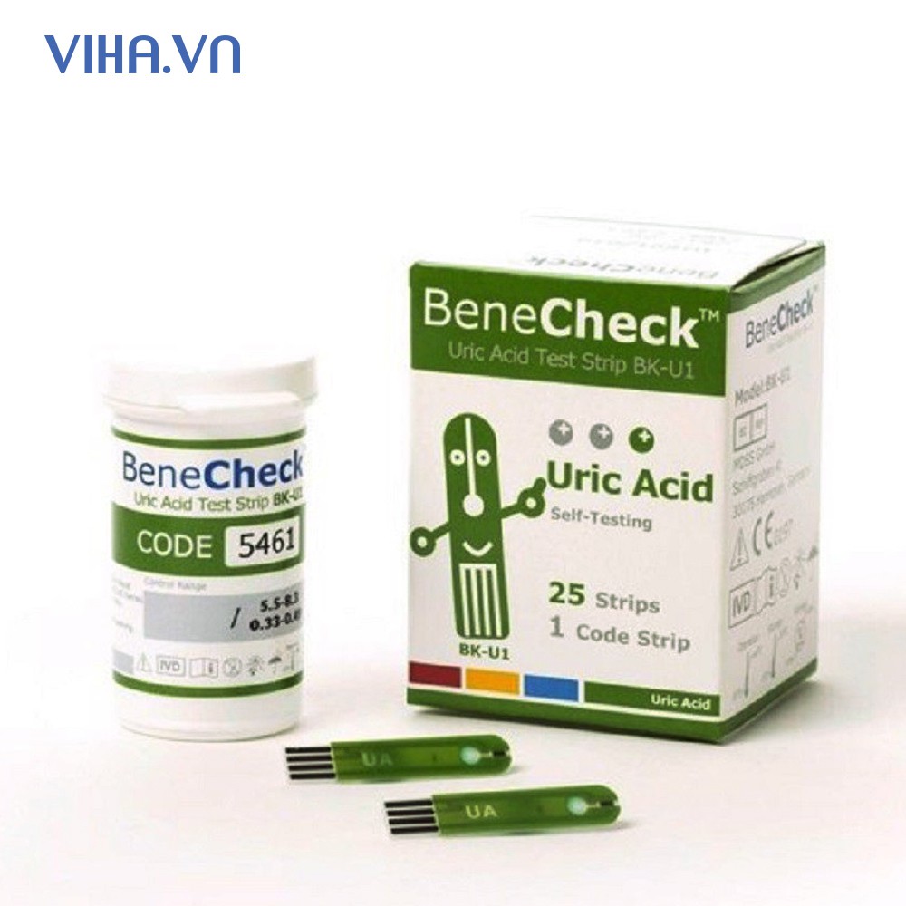 Que thử Glucose, Acid Uric, Cholesteron máy BeneCheck Plus