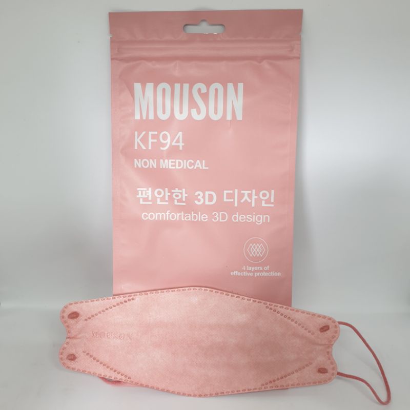 Set 10 khẩu trang Kf94 4 lớp màu hồng Nude