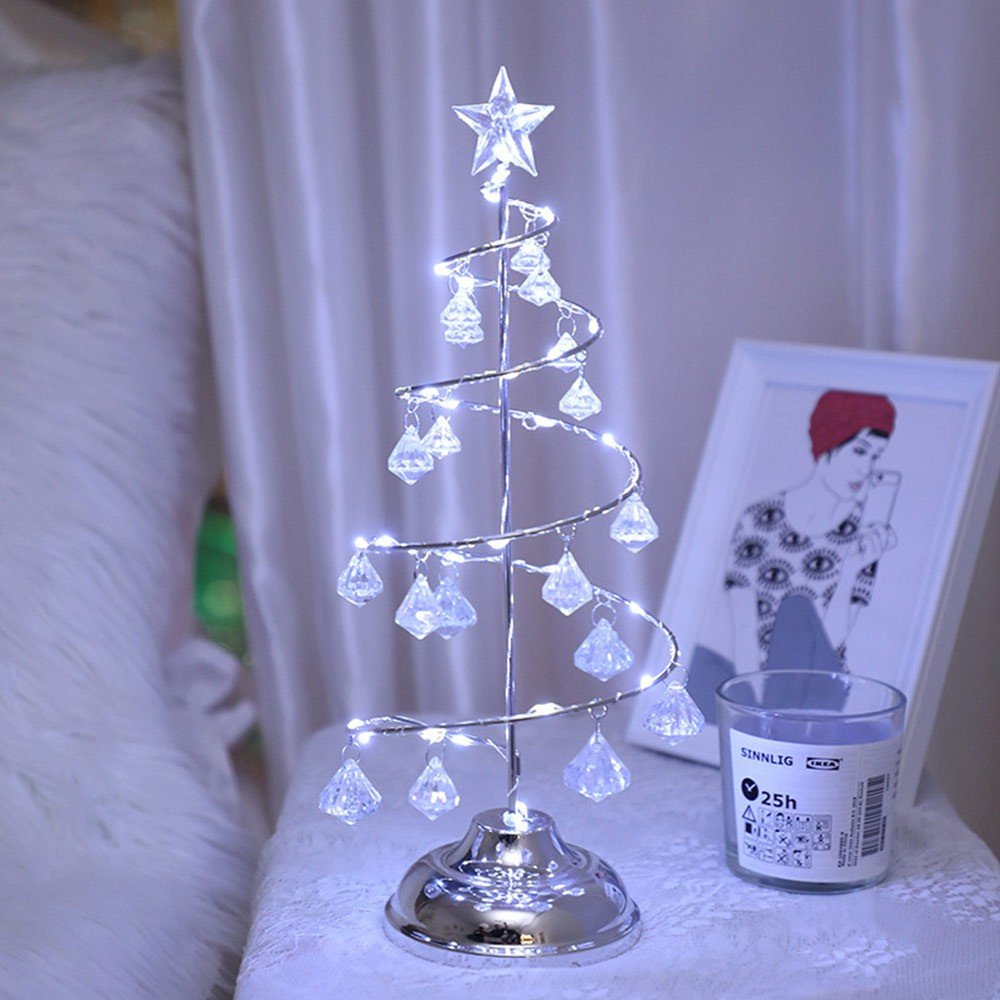 [ LED Light Crystal Star Tree Light ][ Christmas Decoration lighting Night Light Table Lamp ][Crystal Christmas Tree Led Night Light ]