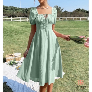 Đầm krista chất linen