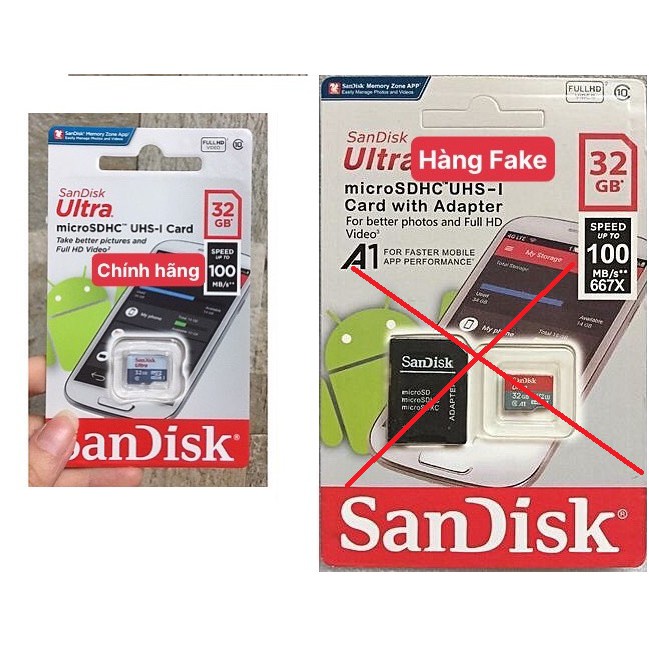 Thẻ Nhớ Sandisk Strontium Kioxia class 10 32GB 64Gb 7 Năm Điện Thoại