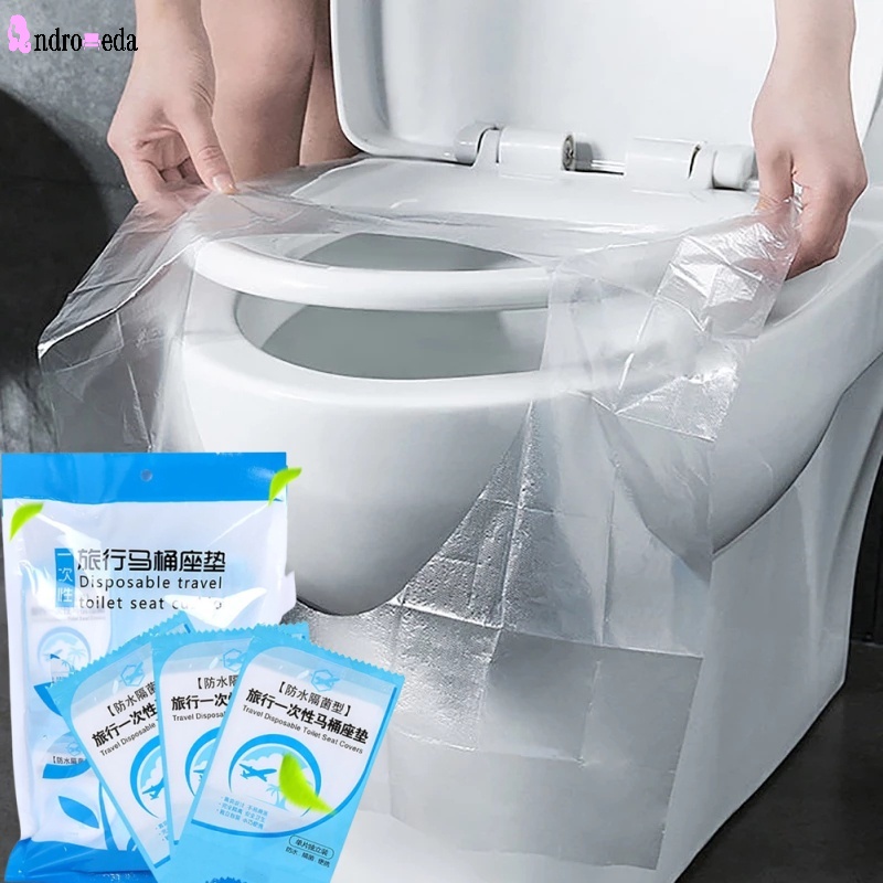 Bộ 10 Tấm Lót Bồn Cầu Di Động Chống Nước Chống Vi Khuẩn Dùng Một Lần Thông Dụng Cho Du Lịch