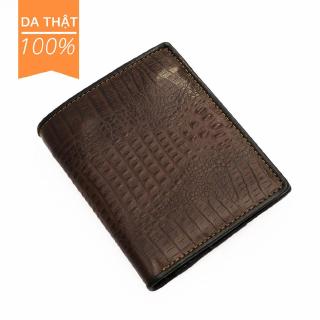 Ví nam da bò dập vân cá sấu Fttleather mã VB0143