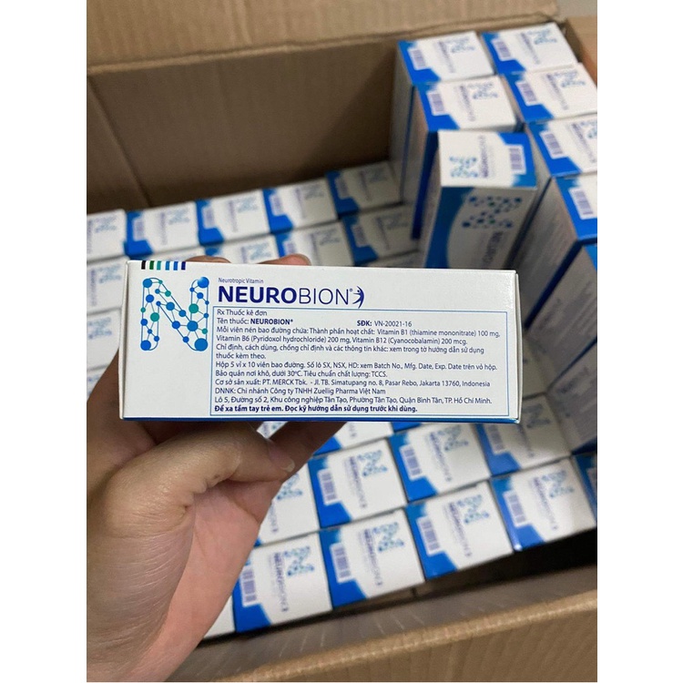 Neurobion (Viamin B1 - B6 - B12) bổ thần kinh, tăng sức đề kháng, hộp 50 viên