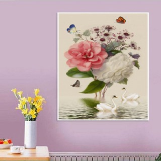 Tranh đính đá Bình Hoa KT: 50x70cm hàng chuẩn