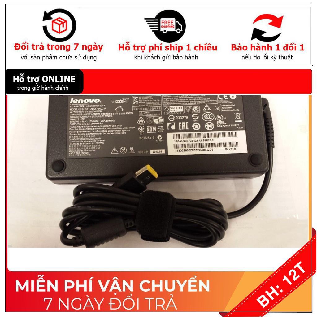 [BH12TH] ⚡️[Sạc zin] Sạc laptop Lenovo 20V 8.5A 170W chân vuông slim ZIN