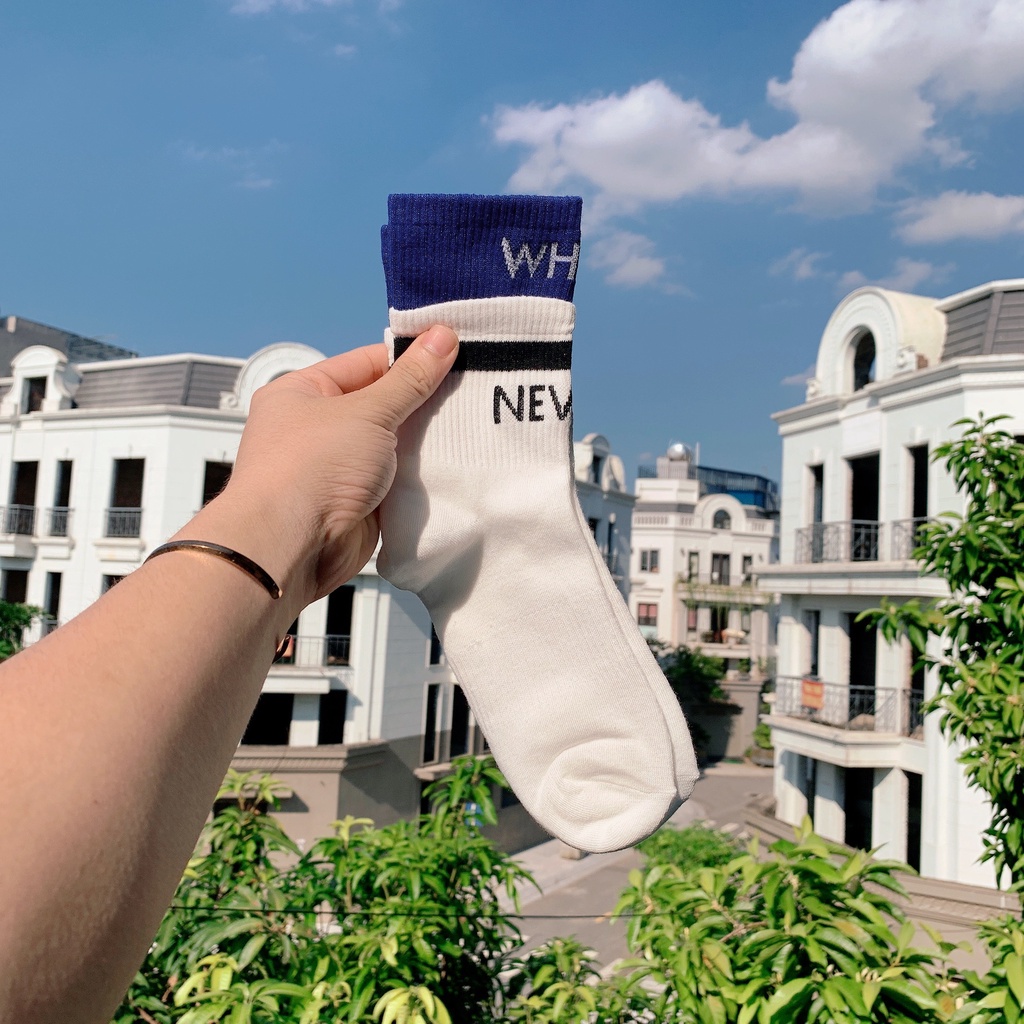 Tất cổ cao nữ nam họa tiết dễ thương, vớ nữ chất vải cotton co giãn 4 chiều - Hot store