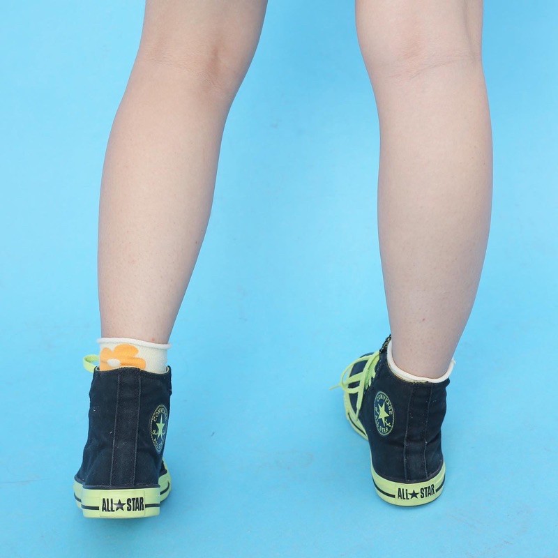 Giày Converse Đen viền Xanh dạ Limited edition Hi Real2hand