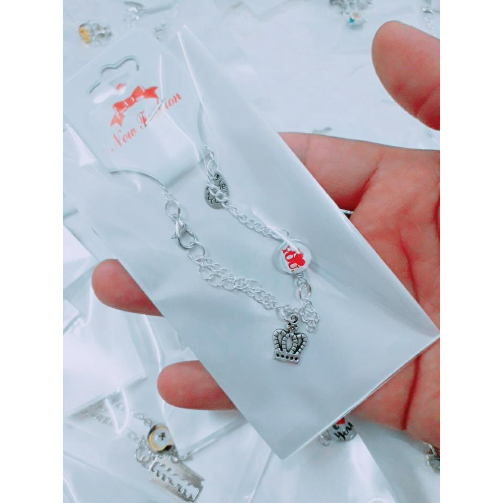 Vòng tay xích mặt hình lộn xộn : sỉ 10 vòng = 85k