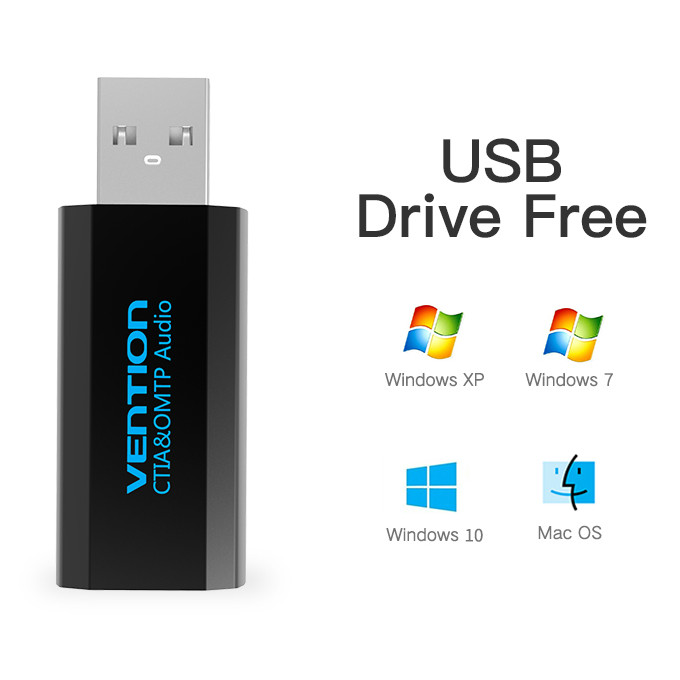 Bộ chuyển đổi âm thanh VENTION từ Usb sang Aux 3.5mm 5.1 | BigBuy360 - bigbuy360.vn