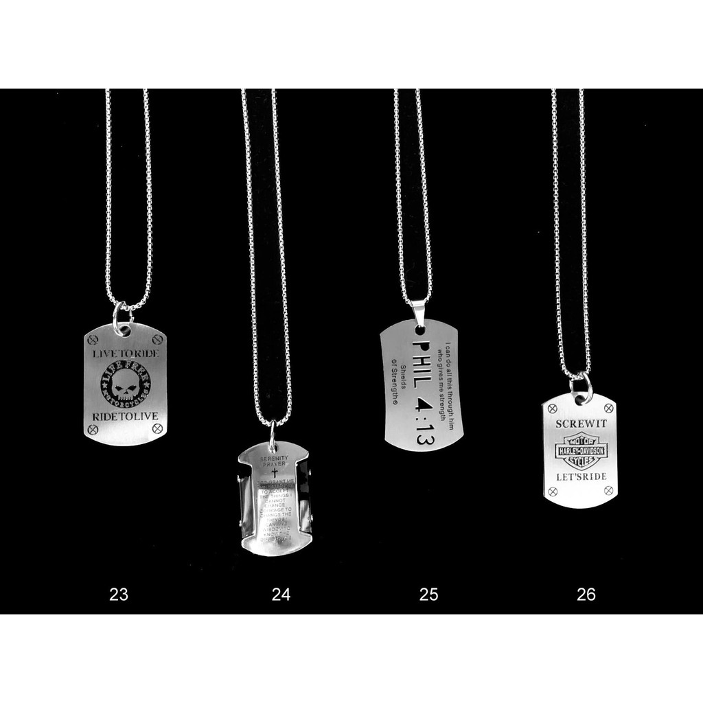 Dây chuyền Chrome heart, vòng cổ chữ thập. Dogtag quân đội cá tính