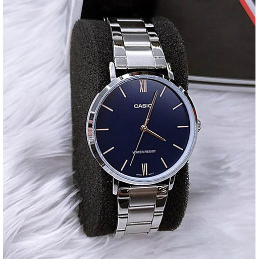Đồng Hồ Nữ Casio LTP-VT01D-2BUDF Dây Kim Loại - Nền Mặt Màu Xanh
